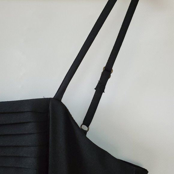 Lands End Canvas Pleated Ballet Dress, Black, Sleeveless Fit & Flare Size 6 - Picture 7 of 15